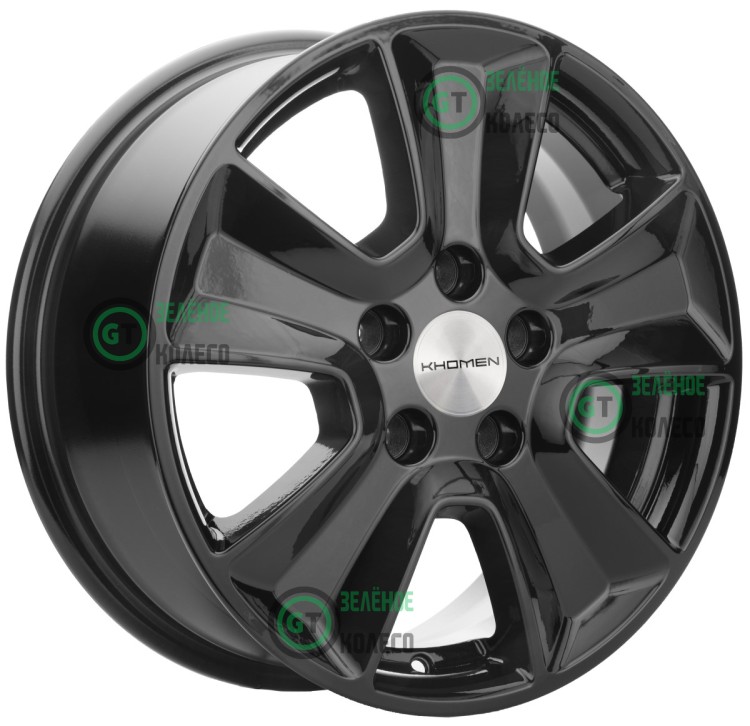 6.5xR16 5x114.3 ET50 D66.1 Khomen Wheels KHW1601 Black