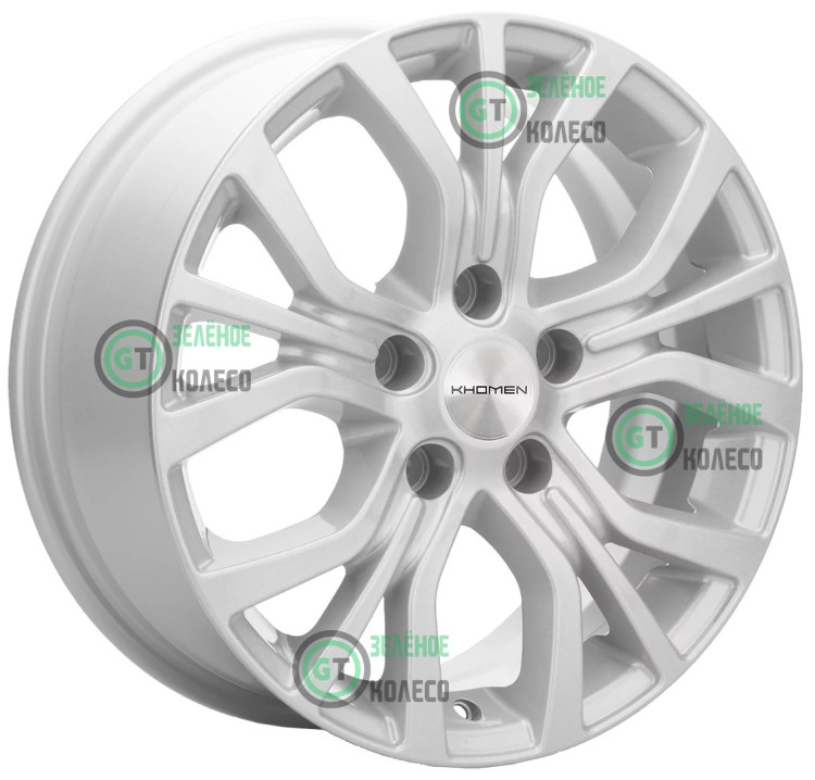 6.5xR16 5x114.3 ET40 D66.1 Khomen Wheels KHW1608 F-SILVER