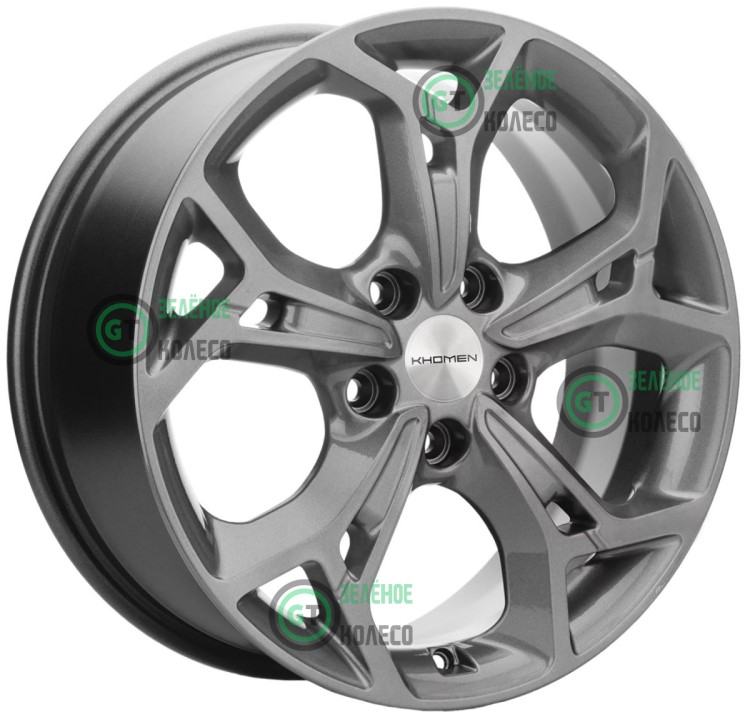Шина 7xR17 5x112 ET40 D57.1 Khomen Wheels KHW1702 GRAY в Омске
