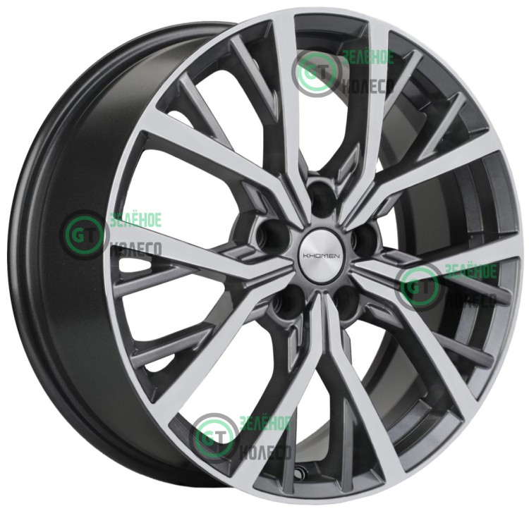 Шина 7xR18 5x108 ET36 D65.1 Khomen Wheels KHW1806 GRAY-FP в Омске Шина 7xR18 5x108 ET36 D65.1 Khomen Wheels KHW1806 GRAY-FP в Омске