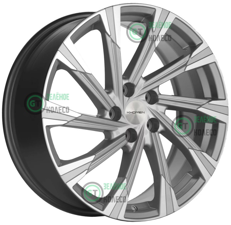 7.5xR19 5x114.3 ET39 D60.1 Khomen Wheels KHW1901 BRILLIANT SILVER-FP