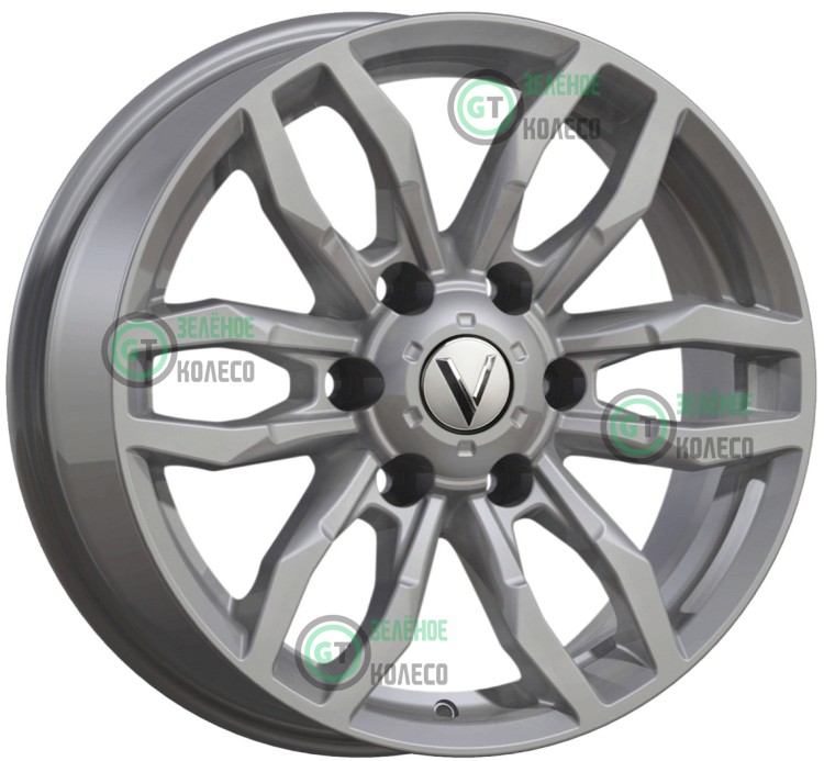 7.5xR17 6x139.7 ET25 D106.1 Вектор B228 Сильвер S 7.5xR17 6x139.7 ET25 D106.1 Вектор B228 Сильвер S