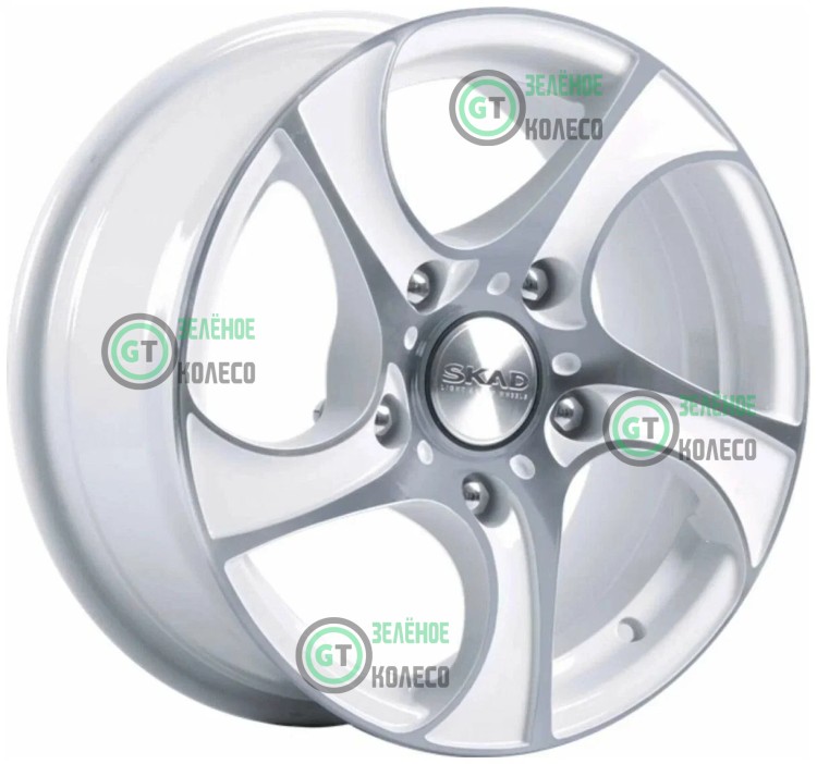 Шина 7xR16 5x139.7 ET40 D98.5 SKAD КЛ162 Вихрь Алмаз белый в Омске Шина 7xR16 5x139.7 ET40 D98.5 SKAD КЛ162 Вихрь Алмаз белый в Омске