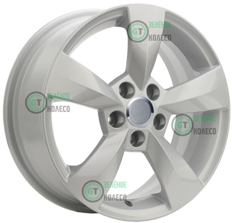 6xR15 5x100 ET38 D57.1 Khomen Wheels KHW1504 F-SILVER