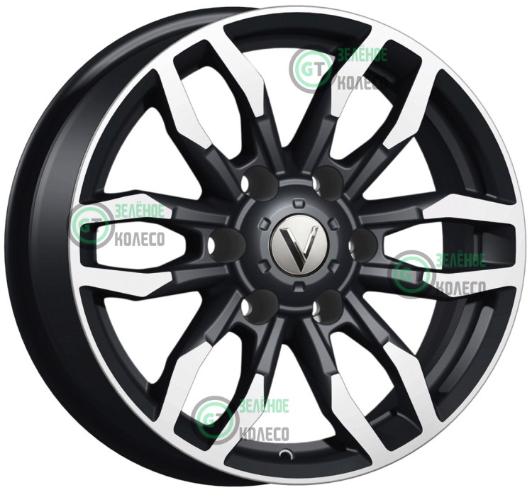 7.5xR17 6x139.7 ET25 D106.1 Вектор B228 Алмаз черный 7.5xR17 6x139.7 ET25 D106.1 Вектор B228 Алмаз черный