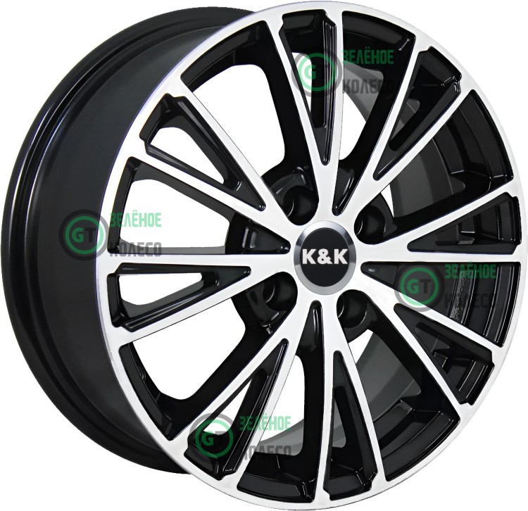 6xR15 4x100 ET50 D60.1 K&K КС879 Меандр Алмаз черный
