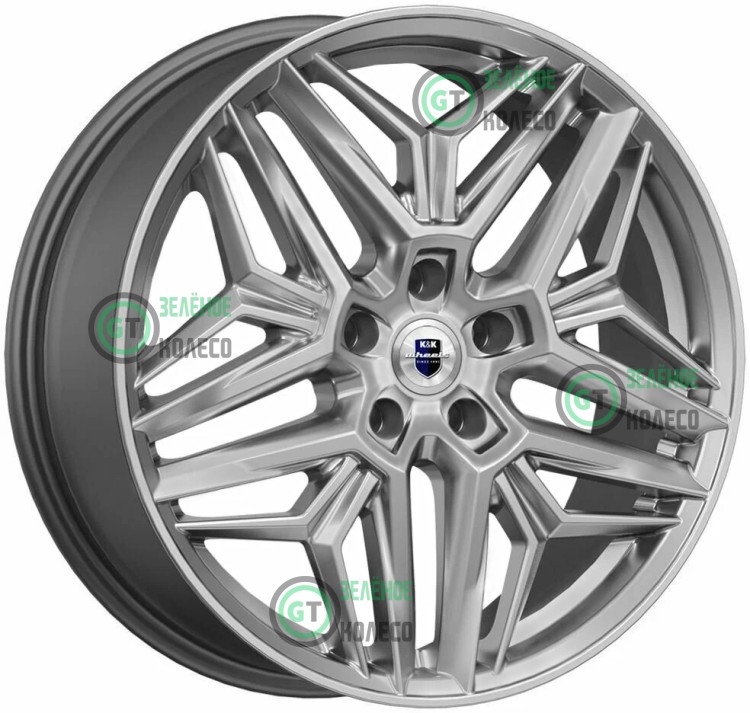 Шина 7xR19 5x108 ET47 D60.1 K&K КС1038 Колумб Дарк платинум в Омске