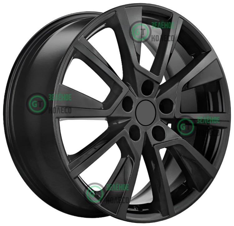 7xR18 5x114.3 ET37 D66.5 Khomen Wheels KHW1802 BLACK
