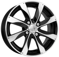 6xR15 4x100 ET45 D54.1 K&K КС480 Алмаз черный Джемини