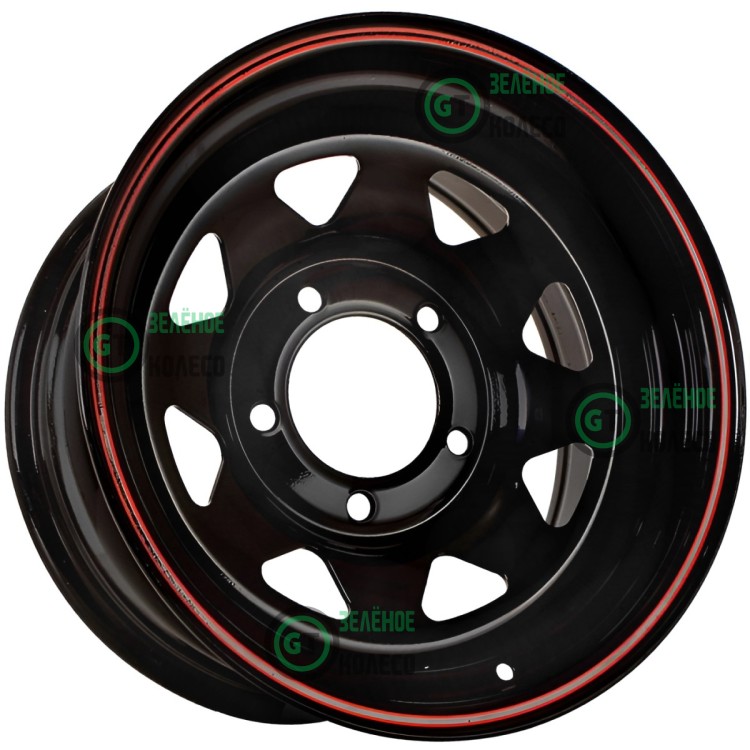 7xR16 5x139.7 ET-25 D108.5 Grizzly SW01 Shinning Black With 2 Red Line 7xR16 5x139.7 ET-25 D108.5 Grizzly SW01 Shinning Black With 2 Red Line