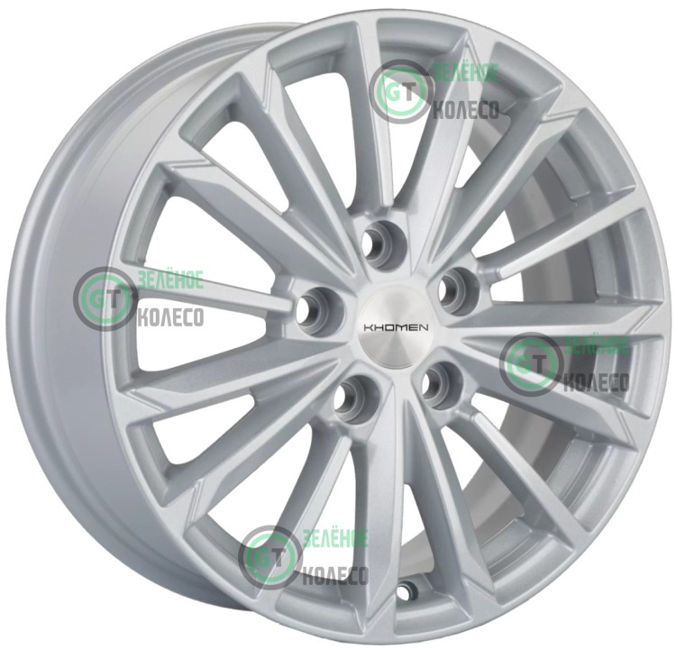 6.5xR16 5x114.3 ET45 D67.1 Khomen Wheels KHW1611 F-SILVER