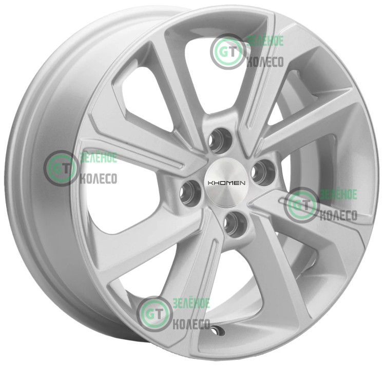6xR15 4x100 ET40 D60.1 Khomen Wheels KHW1501 F-SILVER