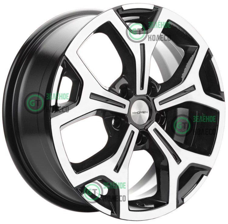 6.5xR17 5x120 ET60 D65.1 Khomen Wheels KHW1710 BLACK-FP