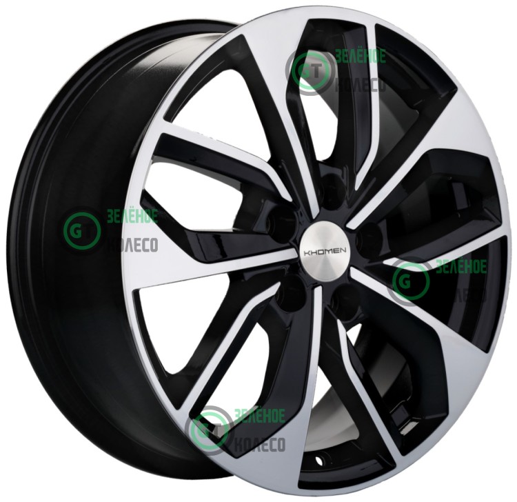 7xR17 5x112 ET43 D57.1 Khomen Wheels KHW1703 BLACK-FP
