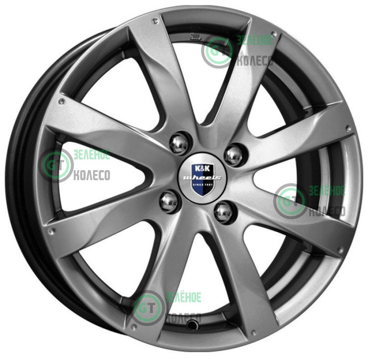 Шина 6xR15 4x114.3 ET43 D67.1 K&K КС617 Дарк платинум Джемини в Омске