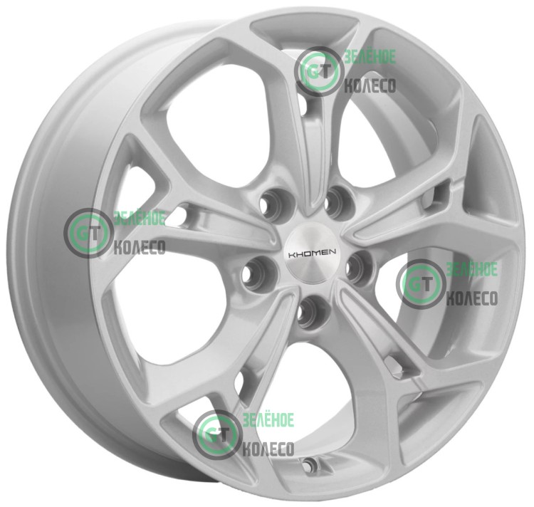 7xR17 5x114.3 ET37 D66.5 Khomen Wheels KHW1702 F-SILVER