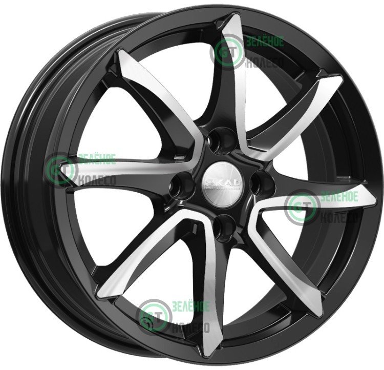 Шина 6x15/4x100 ET46 D54,1 Osaka (КЛ317) Алмаз Skad в Омске