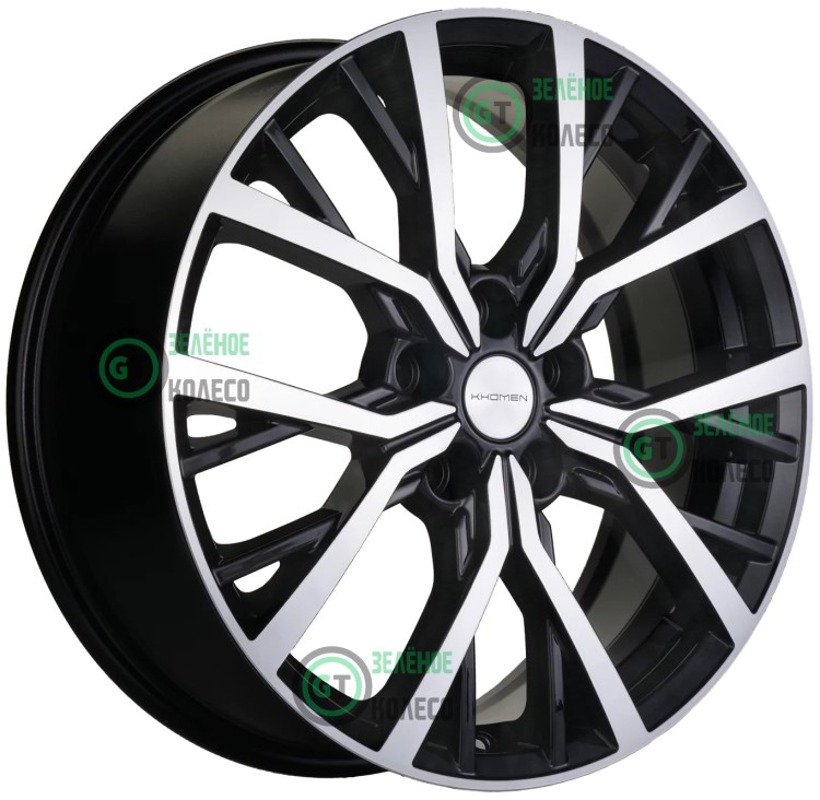 7xR18 5x114.3 ET37 D66.5 Khomen Wheels KHW1806 BLACK-FP