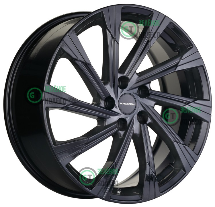 7.5xR19 5x108 ET33 D60.1 Khomen Wheels KHW1901 Black 7.5xR19 5x108 ET33 D60.1 Khomen Wheels KHW1901 Black