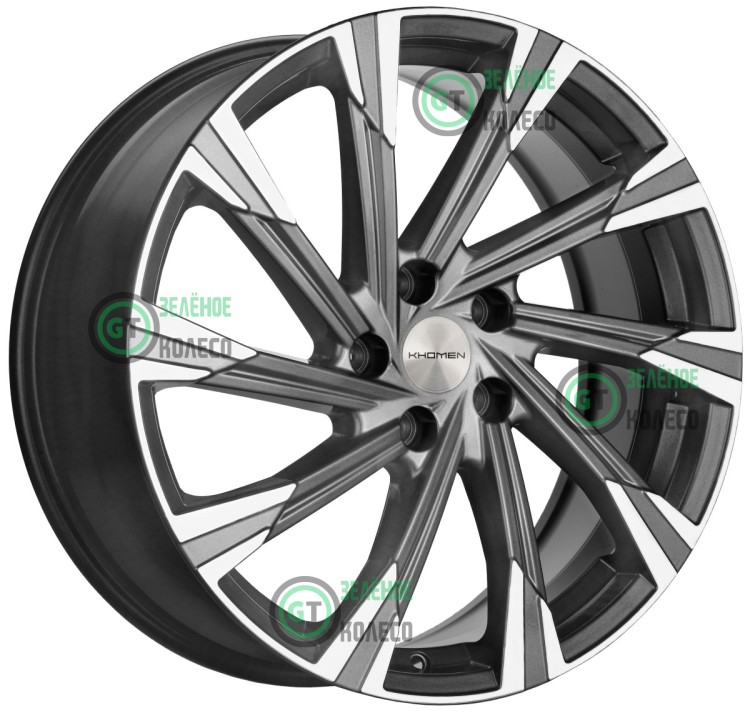 7.5xR19 5x114.3 ET39 D60.1 Khomen Wheels KHW1901 GRAY-FP