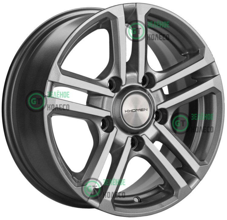 6.5xR16 5x139.7 ET35 D98.5 Khomen Wheels KHW1602 GRAY-FP