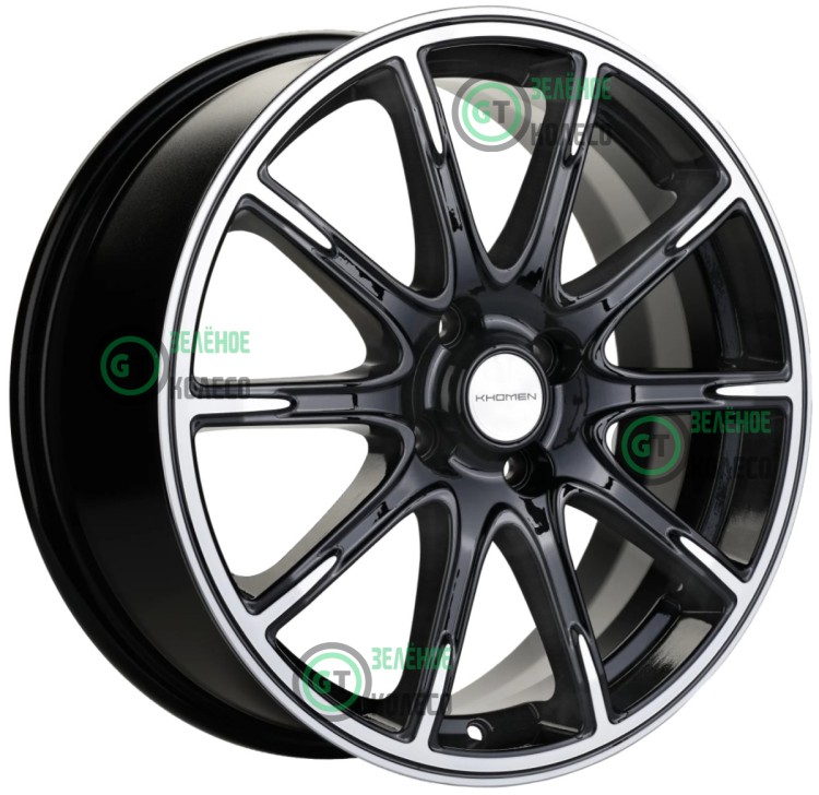6.5xR17 4x100 ET50 D60.1 Khomen Wheels KHW1707 BLACK-FP