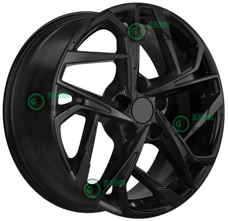 7xR17 5x114.3 ET48 D56.1 Khomen Wheels KHW1716 BLACK