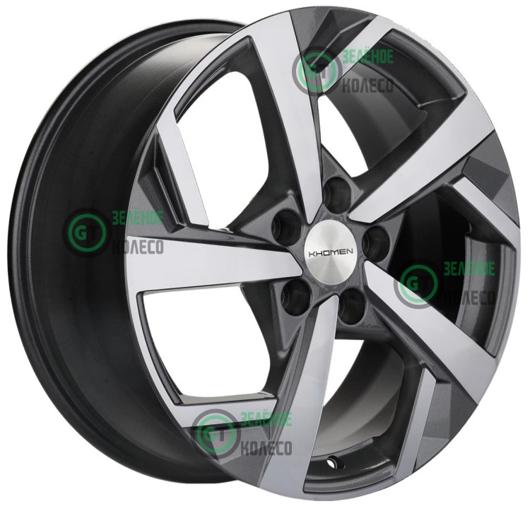 7xR17 5x114.3 ET45 D67.1 Khomen Wheels KHW1712 GRAY-FP