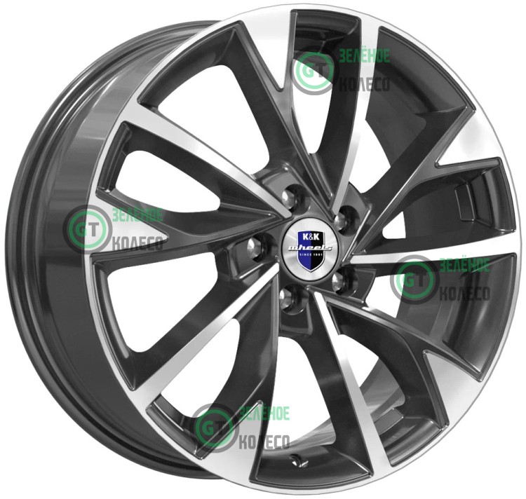 Шина 7xR17 5x114.3 ET45 D67.1 K&K KC900 Роквуд Алмаз черный в Омске