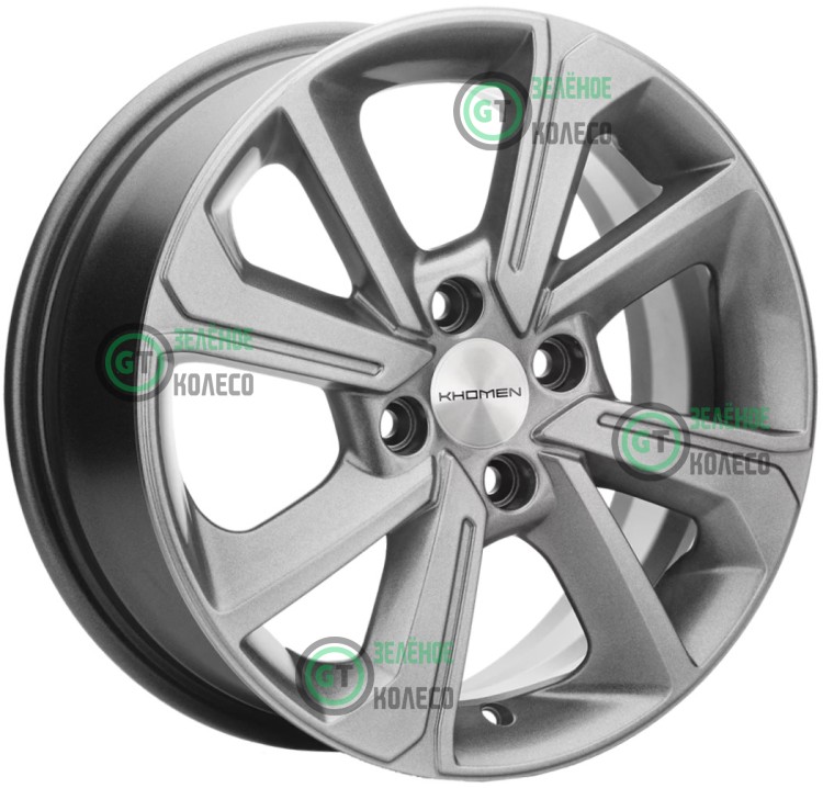 6xR15 4x100 ET46 D54.1 Khomen Wheels KHW1501 GRAY