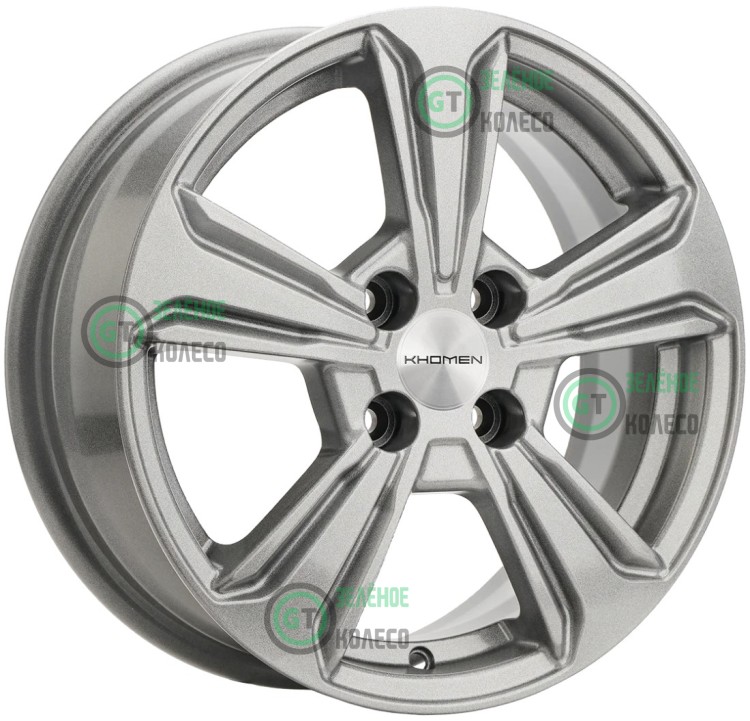 6xR15 4x100 ET50 D60.1 Khomen Wheels KHW1502 G-SILVER