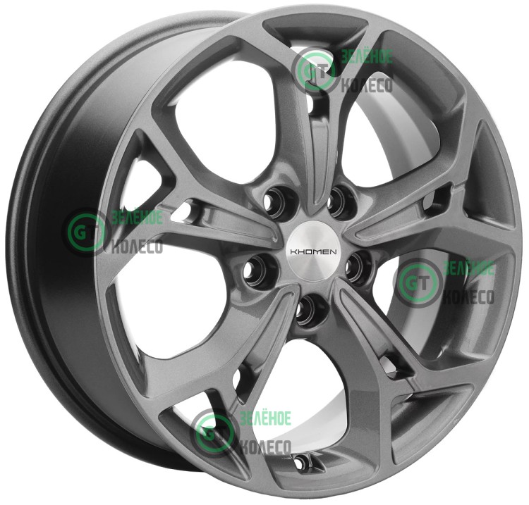 7xR17 5x114.3 ET46 D67.1 Khomen Wheels KHW1702 GRAY