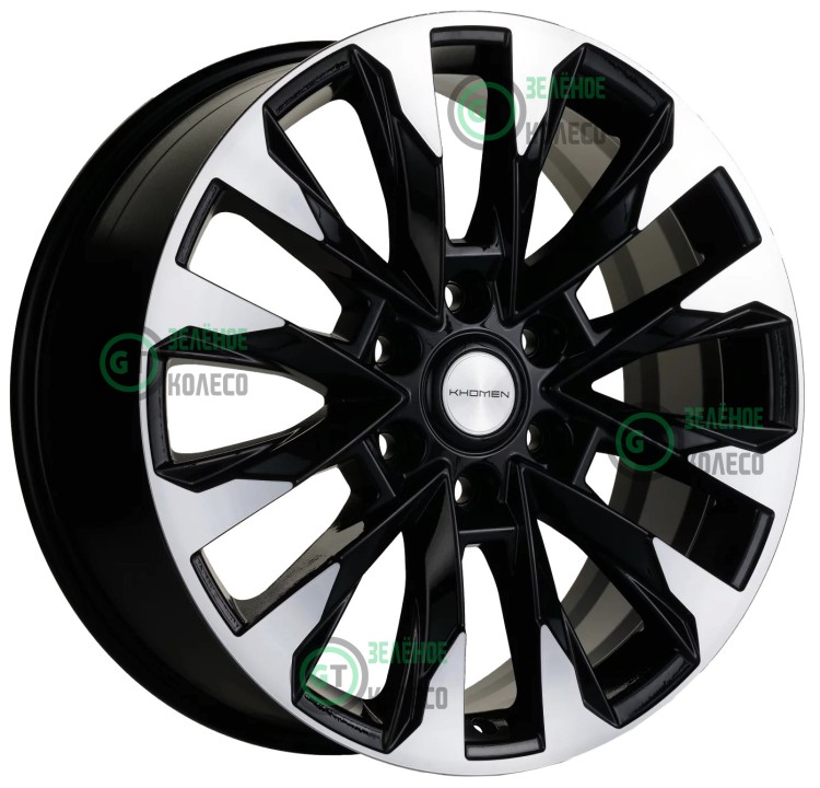 8xR20 6x139.7 ET60 D95.1 Khomen Wheels KHW2010 BLACK-FP