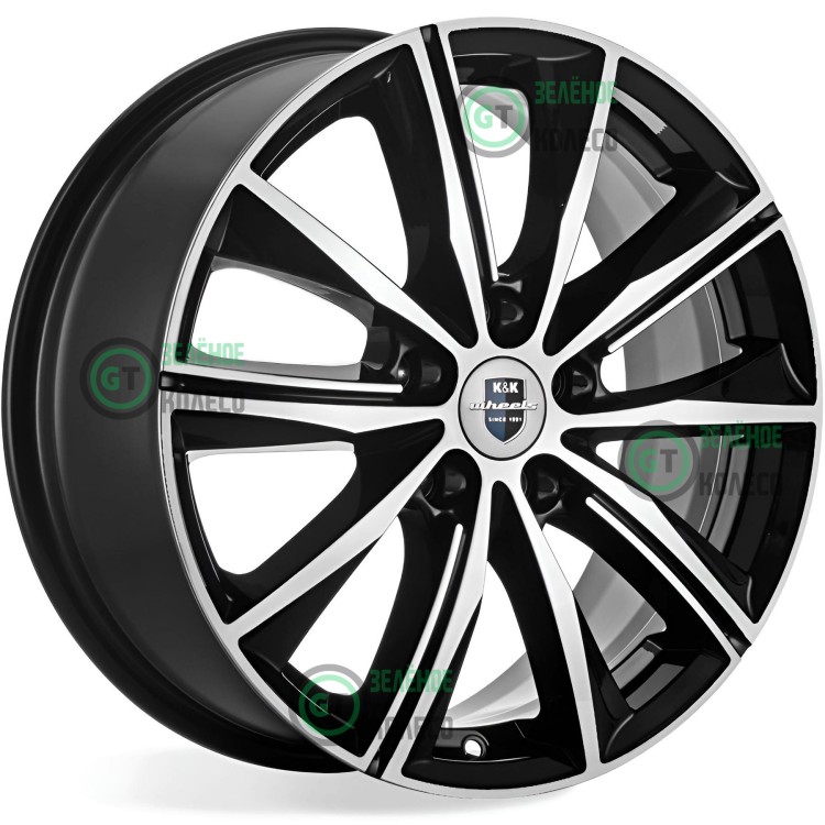 Шина 7xR16 5x114.3 ET38 D67.1 K&K КС896 Алмаз черный Арнар оригинал в Омске