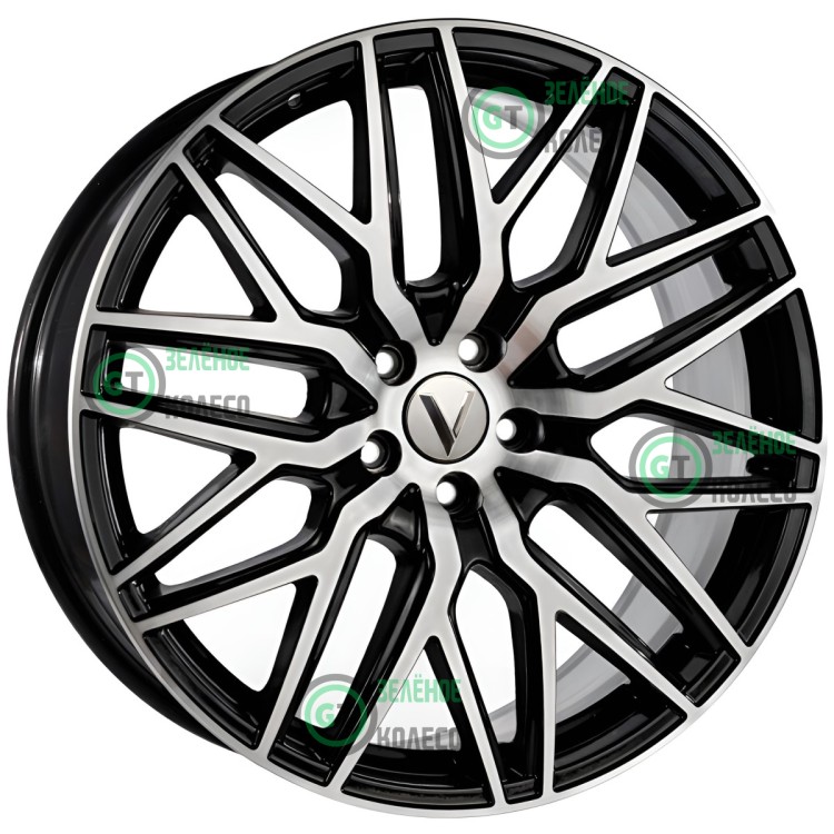 Шина 8.5xR20 5x112 ET38 D66.6 Вектор B226 Алмаз черный в Омске