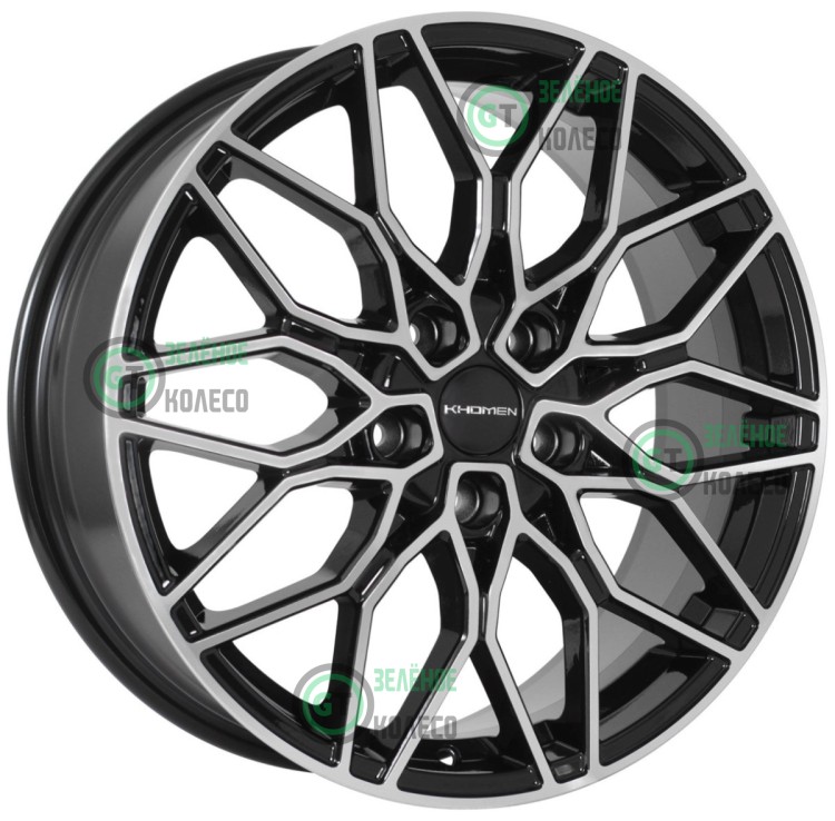 Шина 7xR18 5x114.3 ET42 D67.1 Khomen Wheels KHW1813 BLACK-FP в Омске