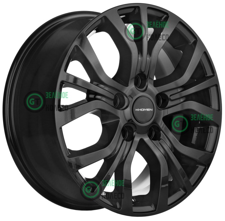 6.5xR16 5x114.3 ET45 D67.1 Khomen Wheels KHW1608 Black